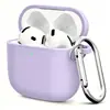 Funda protectora adecuada para Apple AirPods de 4ª/5ª generación, carcasa de silicona para auriculares, bolígrafo de limpieza y mosquetón - un juego de tres piezas