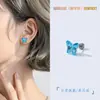 Brincos de Tarraxa de Aço Titânio Borboleta Moda Luxo Leve em Atacado para Mulheres, Brincos Exclusivos de Nicho, Sem Necessidade de Remover ou Furar