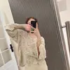 Suéter de Punto Hueco Estilo Francés para Mujer, Principios de Otoño, Sensación de Alta Gama, Suave y Casual, Suéter Pulóver Bordado Retro de Nicho