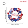 Nueva Decoración Colgante de Madera 2D de Águila Voladora del Día de la Independencia para Puerta y Ventana, Decoración de Pared para Atmósfera Festiva