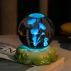 Ramo Bola de Cristal Luminosa Tulipán Luz de Noche Adorno Regalo para Cumpleaños de Niñas Regalo para Mejores Amigas Regalo para el Festival Qixi para Novia