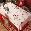 Toalha de Mesa de Natal Impermeável à Prova de Óleo Sem Lavar À Prova de Escaldamento Toalha de Mesa de Jantar Toalha de Mesa de PVC Tapete para Mesa de Café Fonte Transfronteiriça Fábrica Personalizada