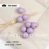 Acessórios para Joias DIY Contas Redondas de 14mm Contas de Madeira Coloridas Acessórios Contas Soltas Contas Redondas Versátil Flor de Sapato Contas Corrente para Celular Feita à Mão