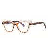 Gafas de moda anti-luz azul 2219 Viento europeo y americano Marco óptico bicolor Resorte de alta calidad Fabricantes de comercio exterior en stock