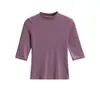 Ropa de Mujer al por Mayor Transfronteriza Estilo Europeo y Americano 2026 Primavera Nueva Moda Top de Punto con Cuello Alto Pequeño Camiseta Simple de Manga Media