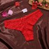Calcinha Feminina Sem Costura de Renda Sexy Francesa Ultrafina Jacquard Cintura Baixa Levanta Bumbum Transparente 301