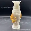 Jarrón Adorno de Dragón de Piedra Luminosa con Acentos Dorados, Venta al por Mayor desde Fábrica de Origen, Colección de Artesanía Decoración Clásica para el Hogar Chino Regalo