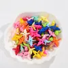 Contas Acrílicas Geométricas com Efeito de Gotejamento de Tinta em Cores Doces com Furos Retos para Charms de Celular, Chaveiros e Acessórios de Joia DIY