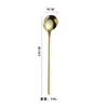 Cuchara Redonda de Acero Inoxidable Cuchara para Nido de Pájaro Tremella Cuchara para Postre con Miel Cuchara Mezcladora para Ceremonia de Boda Cuchara para Café Imprimible