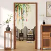 Nueva Cortina Media de Estilo Chino para Uso Doméstico, Dormitorio, Habitación, Cortina Divisoria de Baño, Cortina Bloqueadora, Cortina de Media Longitud, Instalación sin Taladro, Modelo Nuevo