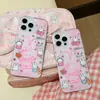 Lindo Dibujo Animado Conejo Miffy Adecuado para Funda de Teléfono Móvil Apple 16Promax Iphone15P Niña 14 Creativo 13Pro