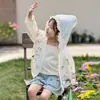 Roupas de Verão com Proteção Solar para Meninas 2026 Nova Roupa Fina Estilosa para Bebê Menina Roupas de Verão Infantis Roupa de Ar Condicionado Roupa de Fora