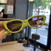 Óculos de Sol Infantis Simples e Modernos Combinação de Cores Dopamina Óculos de Sol Descolados para Bebê Óculos de Sol com Sombra Côncava para Fotografia Fofos