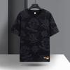 2023 Manga Curta Tendência Moda Marca Verão Literário Jovem Popular Estampa Completa Camuflagem Fina Gola Redonda Camiseta