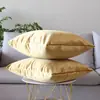 Funda de Almohada de Terciopelo Espeso Color Dorado Brillante Más Vendida de Amazon Funda Decorativa para Cojín de Sofá Funda de Almohada Fija de Fábrica para Mesita de Noche