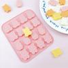 16 Moldes de Silicona Consecutivos de Osos y Conejos de Dibujos Animados Molde para Dulces, Chocolate, Galletas, Hielo Herramientas DIY para Comida de Mascotas