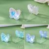 Pendientes de mariposa con diseño de nicho que transmiten la sensación de hielo, de moda, pequeños y exquisitos pendientes para estudiantes, con agujeros para las orejas frescos y dulces.