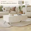 Mesa de Centro Estilo Crema Francesa Mueble de TV 2025 Nuevo Elegante Pequeño Apartamento Sala de Estar Almacenamiento en Casa Armario de Piso