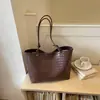 Bolsa Tote Tecida Grande Capacidade da Moda Shuai Mijia para Mulheres, Lançamento Outono 2026 Nova Bolsa Elegante de Ombro Único para o Trabalho