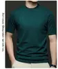 Nuevas camisetas de cuello redondo para hombre, disponibles en múltiples colores para primavera y verano, estilo básico, adecuadas para uso casual y para ir al trabajo, color liso, manga corta y disponibles para pedidos mixtos