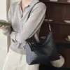 Bolso de hombro tejido casual estilo coreano, moderno y a la moda, bolso de axila de gran capacidad, bolso casual versátil vintage para el día a día