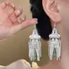 Brincos de Franja Étnicos Encantadores Castle Peak Temperamento Retro Corte Bohemia Sense de Alto Padrão Brincos Personalizados