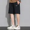 2024 Verano Pantalones Cortos de Seda Helada de Alta Elasticidad para Hombre Deportes Pantalones Cinco Puntos Verano Casual Delgados Pantalones de Playa para Hombre