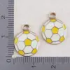 Acessórios de Liga de Metal para Gotejamento de Óleo Equipamento Esportivo Pingente Colorido de Futebol Joias Artesanais DIY Pulseira Chaveiro