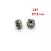 Al por mayor DIY hecho a mano dos colores con cuentas Xizang aleación de plata agujero grande cuentas de barril Xiangyun seis palabras cuentas sueltas pulsera collar accesorios