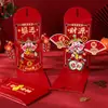 Sobres Rojos de Año Nuevo 2027 Nuevo Paquete Rojo Creativo 3D Personalizado para Regalo de Dinero de Año Nuevo Infantil Sobre del Año de la Oveja