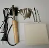 Ferro de Passar com Temperatura Ajustável Conjunto de Flores Tecido Veludo Flor de Passar Flor de Passar Modelagem DIY Conjunto Completo de Ferramentas de Reposição com Tutorial em Vídeo