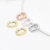 Preserva a Cor Ouro Real 18K Formato de Ovo Argola de Mola Fivela Oval Chaveiro Corrente Fivela de Corrente Fivela para Pendurar na Mochila Acessórios DIY B64