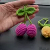 2026 Amazon Transfronteiriço Novo Artesanal Tricô Duas Flores Cor Sólida Tulipa Carro Pendente Ornamento Atacado