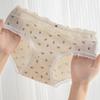 Ropa interior de algodón puro floral coreano, hipoalergénica, con entrepierna antibacteriana de 10A para mujer, algodón de grado A para bebé, calzones de cintura media que cubren la cadera para estudiantes