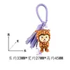 Talla de Madera Arcoíris Oveja Feliz Artesanías de Madera Año de la Oveja Zodiaco Llavero Colgante Decoración para Bolso Adorno