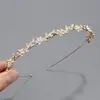 Diadema Retro Estilo Coreano Piedra Ojo de Gato Cabeza de Diamante para Mujer Pinza Fina de Aleación Diadema de Flores Hojas de Gama Alta Nicho Súper Inmortal