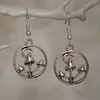 Pendientes Redondos de Seta Sapo Luna Nueva, Pendientes Colgantes de Seta Sapo Luna Vintage Plateados Estilizados y Geniales Inspirados en el Bosque