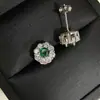 Anillo Versa Group Incrustado con Diamante Completo de 50 Puntos Esmeralda Sintética para Mujer Elegante Lujo ins Anillo Avanzado de Color Tesoro