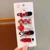 Horquilla para el pelo para niña, pequeña y bonita, con flores de verano, accesorios para el pelo para niña