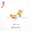 Pulseira de Cobre com Alta Retenção de Cor, Dourado Doce Dopamina, Esmalte Gato Rosquinha Doce Sorvete, Acessórios DIY