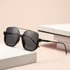 Estilo Nuevo Lisos Doble Puente Marco Grande Anti Luz Azul Gafas Retro Gafas de Sol Marco Grande Celebridad de Internet Gafas de Sol para Fotografía Callejera Venta al por Mayor