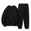 Conjunto de Moletom Tricô Waffle para Homens, Novo Estilo Primavera, Moletom Solto e Calça de Moletom Estilo Hong Kong, Conjunto Casual, Marca da Moda Top e Calça Comprida