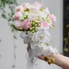 Buquê Simulado de Lírios Calla e Tulipas para Segurar na Mão Elegante Francês para Noiva Adereços para Fotografia de Casamento Enfeites de Decoração para Casa