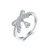 Anel popular de fileira completa de diamantes de comércio exterior anel de borboleta de prata esterlina 925 nicho alta sensibilidade marca grande europeia e americana mesmo estilo anel feminino INS