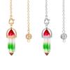 AliExpress alta venda pedra de energia colorida coluna hexagonal de ponta dupla pêndulo espiritual meditação joia de cristal natural atacado