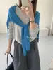 Chal de Bambú y Lino Blanqueador Dopamina para Mujer Primavera y Verano, Protector de Cuello para Habitaciones con Aire Acondicionado, Cubierta de Viaje, Fabricante de Chal con Protección Solar