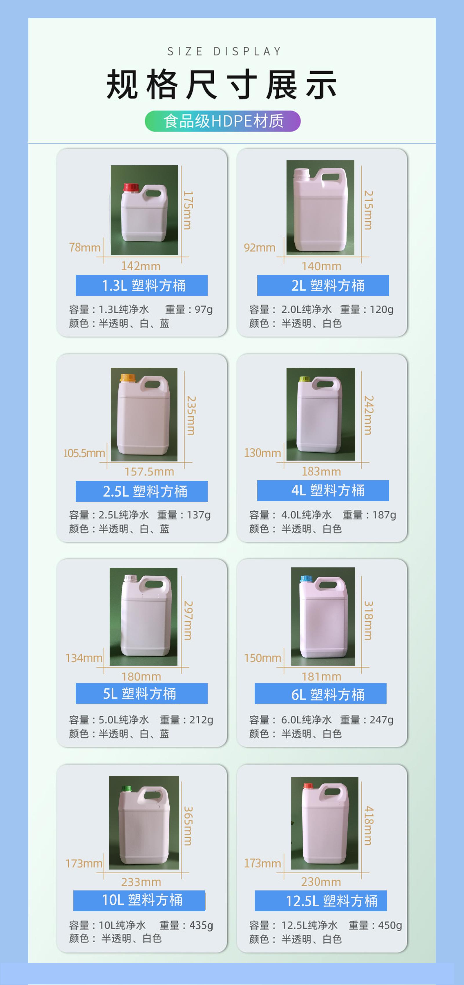 方桶尺寸全家福 - 奔乐