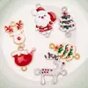 Joyería Hecha a Mano DIY Aleación Goteo de Aceite Serie Navideña Cascabeles Papá Noel Reno Colgante Accesorios Material Colgante