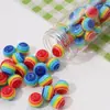 Ojo de Diablo de Resina Redondo Plano Rayas Arcoíris Cuentas Sueltas para Pulsera Hecha a Mano DIY Collar Accesorios de Joyería Materiales