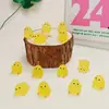 Pollito Amarillo Luminoso Accesorios de Joyería de Resina DIY Pegatinas para Vasos de Agua Hebillas de Zapatos Materiales de Decoración para Coche Pequeños Adornos de Resina